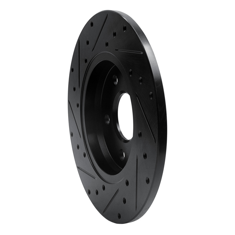 Ford Mondeo Brake Rotor (1) - Rear Right - R1 Concepts - Drilled & Slotted - Black - `01-`08